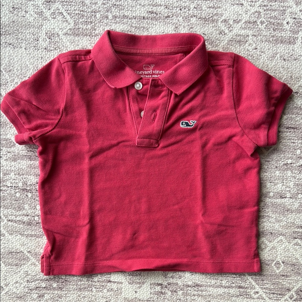 Vineyard Vines Heritage Polo in Red - size 2T